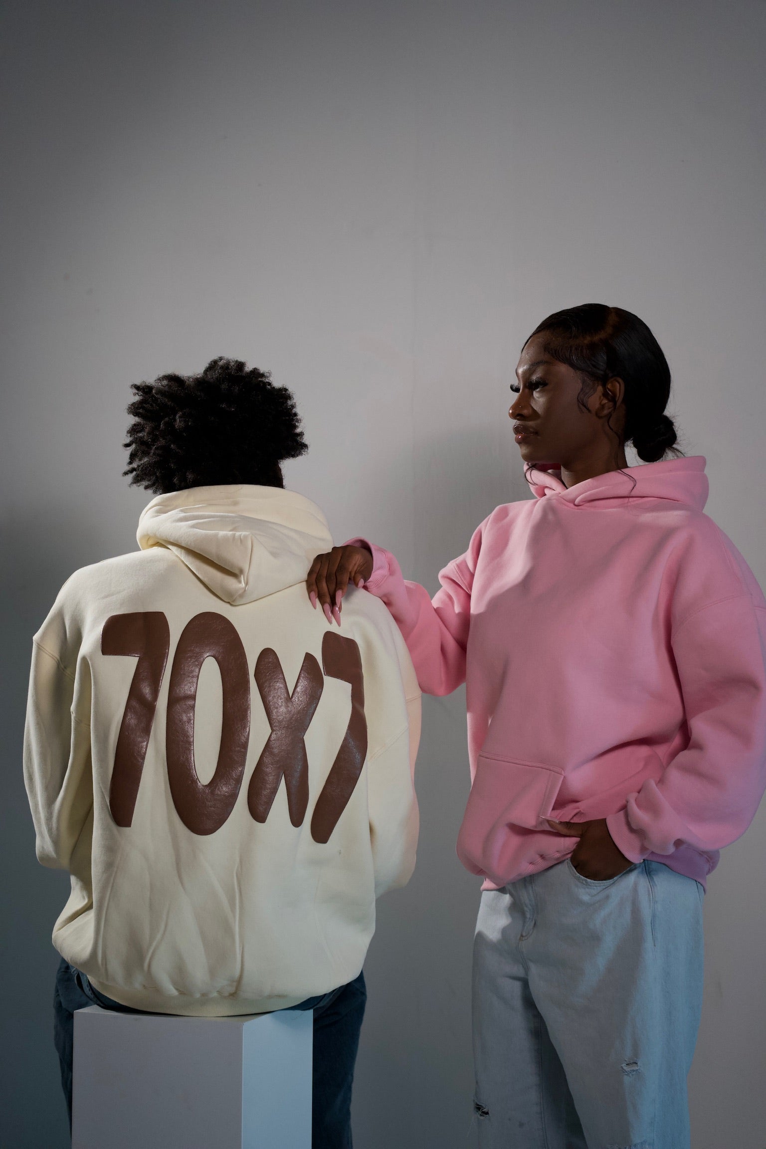 70x7 Hoodie — Cream